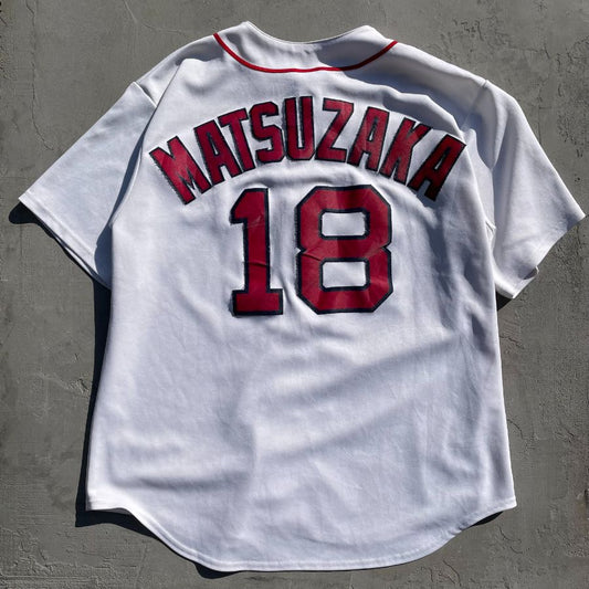 [USED] Boston Red Sox - Daiauke Matsuzaka 18 Game shirts - XL / MLB ボストンレッドソックス 松坂大輔 ユニホーム