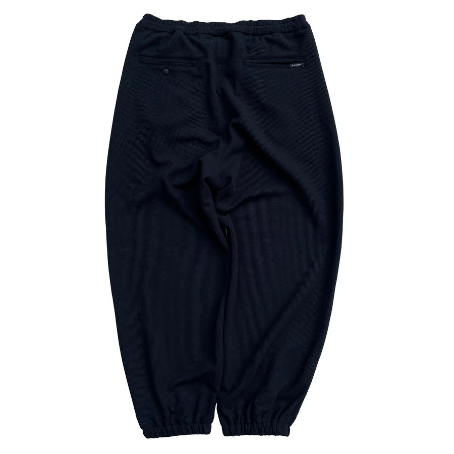 AXESQUIN(アクシーズクイン) / ワッフル ストレッチ素材 リラックスパンツ / QD ECO WAFFLE RELAXING PANTS - BLACK / 322023 / メンズ