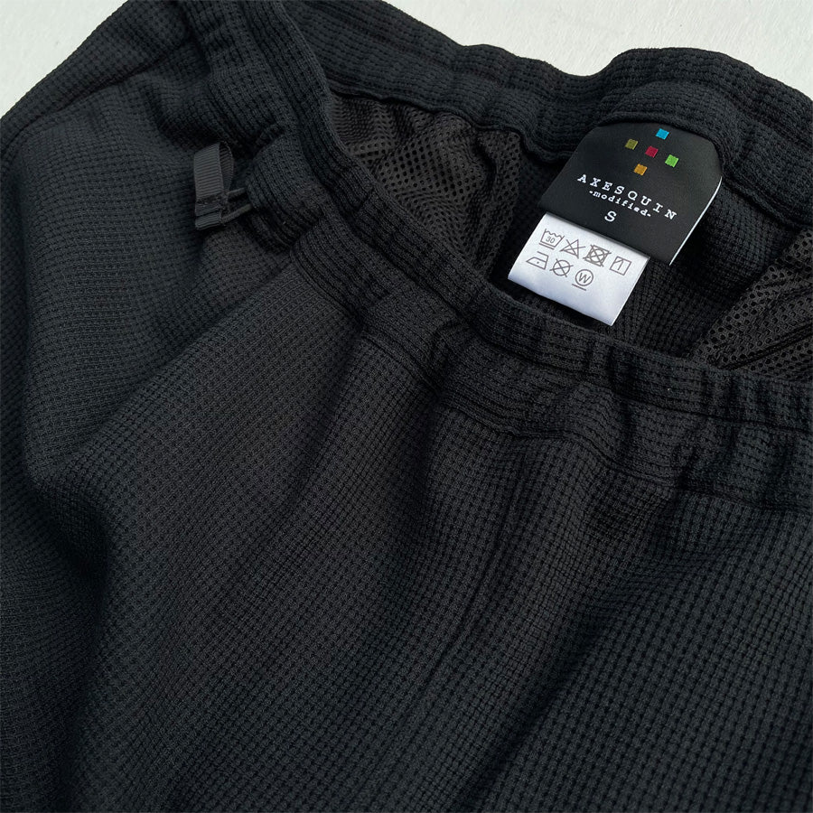 AXESQUIN(アクシーズクイン) / ワッフル ストレッチ素材 リラックスパンツ / QD ECO WAFFLE RELAXING PANTS - BLACK / 322023 / メンズ