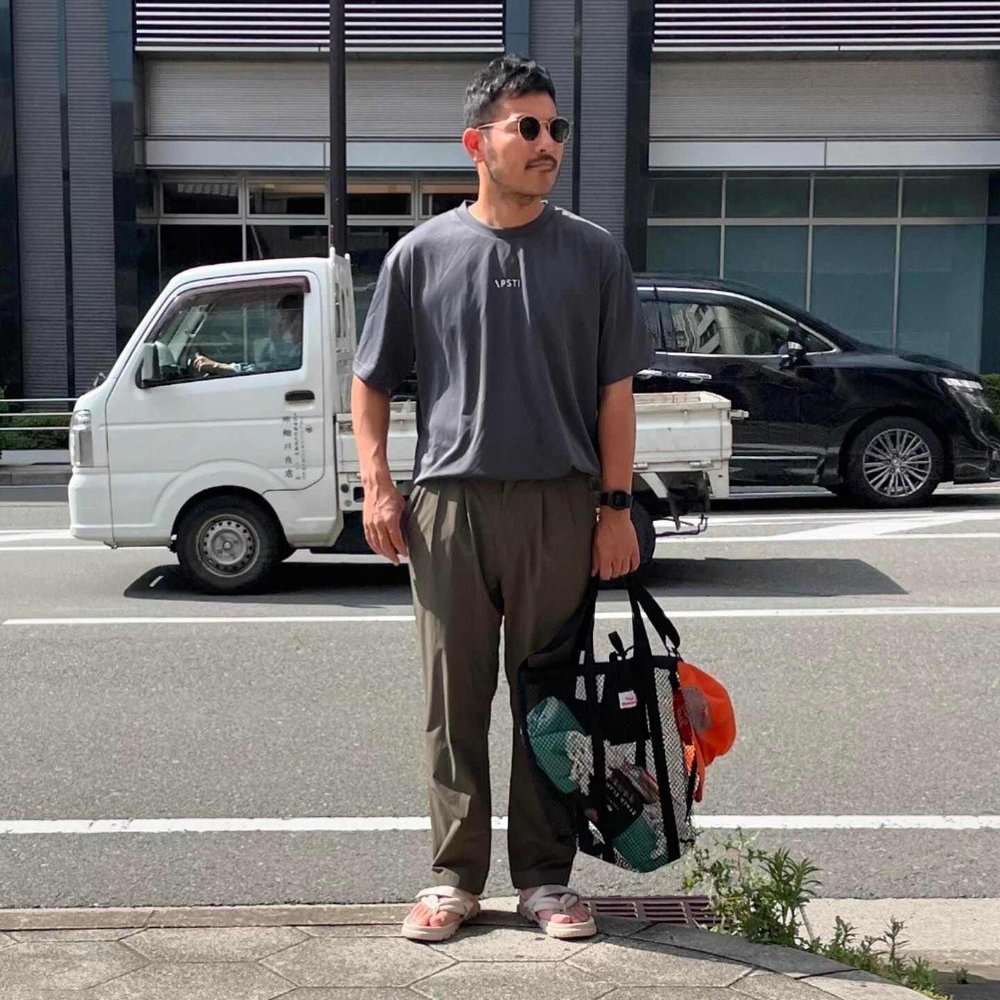 BATTENWEAR(バテンウエア) / メッシュトートバッグ アメリカ製 / MESH TOTE - BLACK x BLACK / 020-41