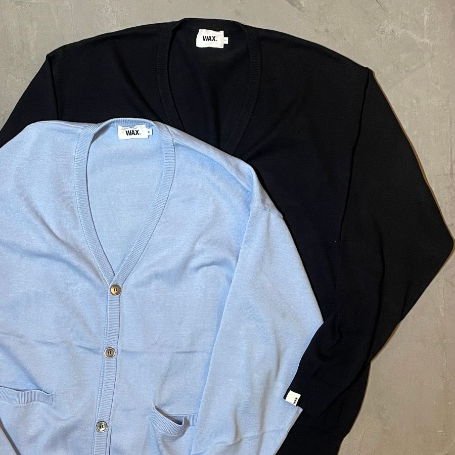 WAX(ワックス) / カーディガン / COTTON KINT CARDIGAN - SAX / WX-0340 / メンズ THM