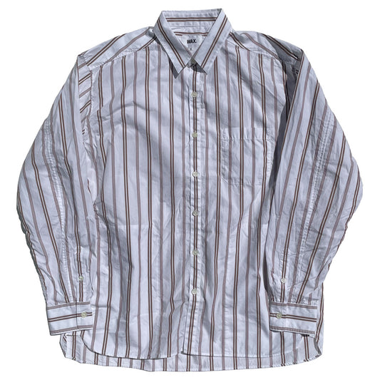WAX(ワックス) / ポケットシャツ / STRIPE POCKET SHIRTS - BROWN / WX-0330 / メンズ THM 日本製