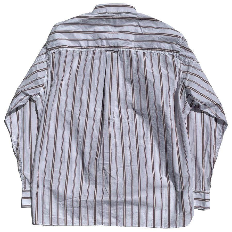 WAX(ワックス) / ポケットシャツ / STRIPE POCKET SHIRTS - BROWN / WX-0330 / メンズ THM 日本製