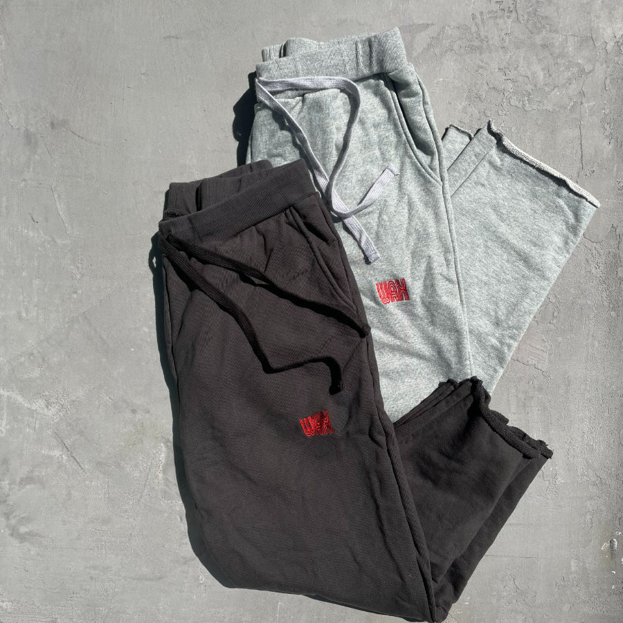 WAX(ワックス) / スウェット パンツ  / CUT OFF SWEAT PANTS - BLACK / WX-0346 / メンズ THM