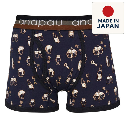 anapau  アナパウ / ボクサーパンツ 下着 アンダーウェア / P-2411 / ビール党パンツ / NAVY / メンズ