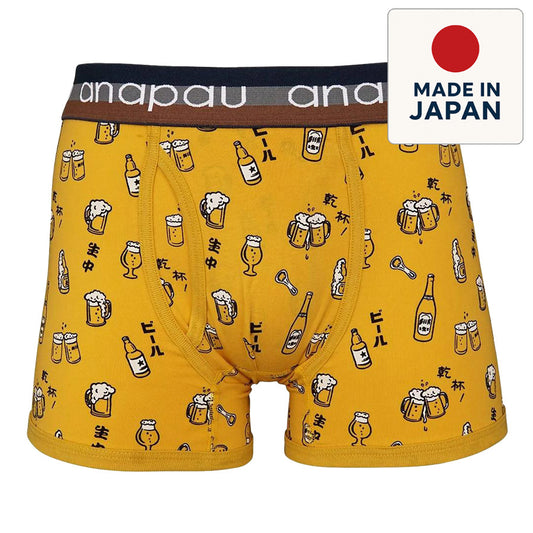 anapau  アナパウ / ボクサーパンツ 下着 アンダーウェア / P-2411 / ビール党パンツ / YELLOW / メンズ