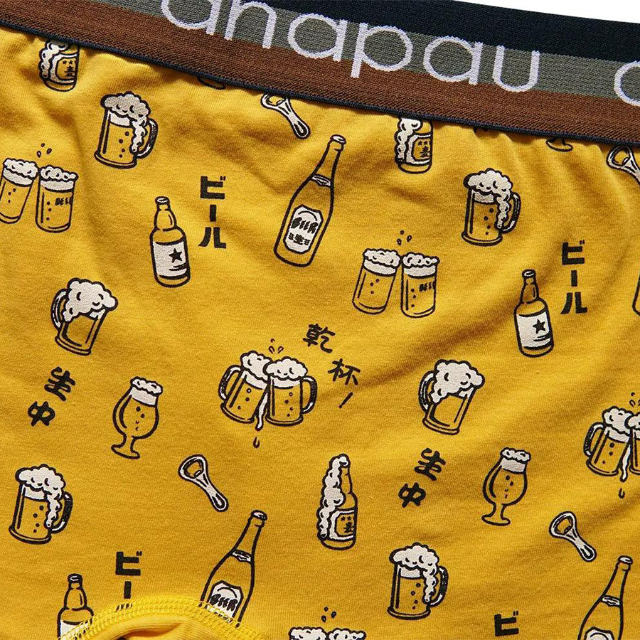 anapau  アナパウ / ボクサーパンツ 下着 アンダーウェア / P-2411 / ビール党パンツ / YELLOW / メンズ