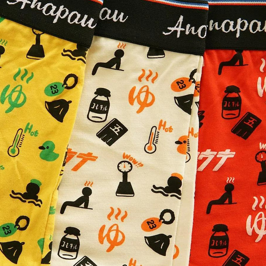 anapau  アナパウ / ボクサーパンツ 下着 アンダーウェア / P-2409 / 銭湯パンツ / RED / メンズ