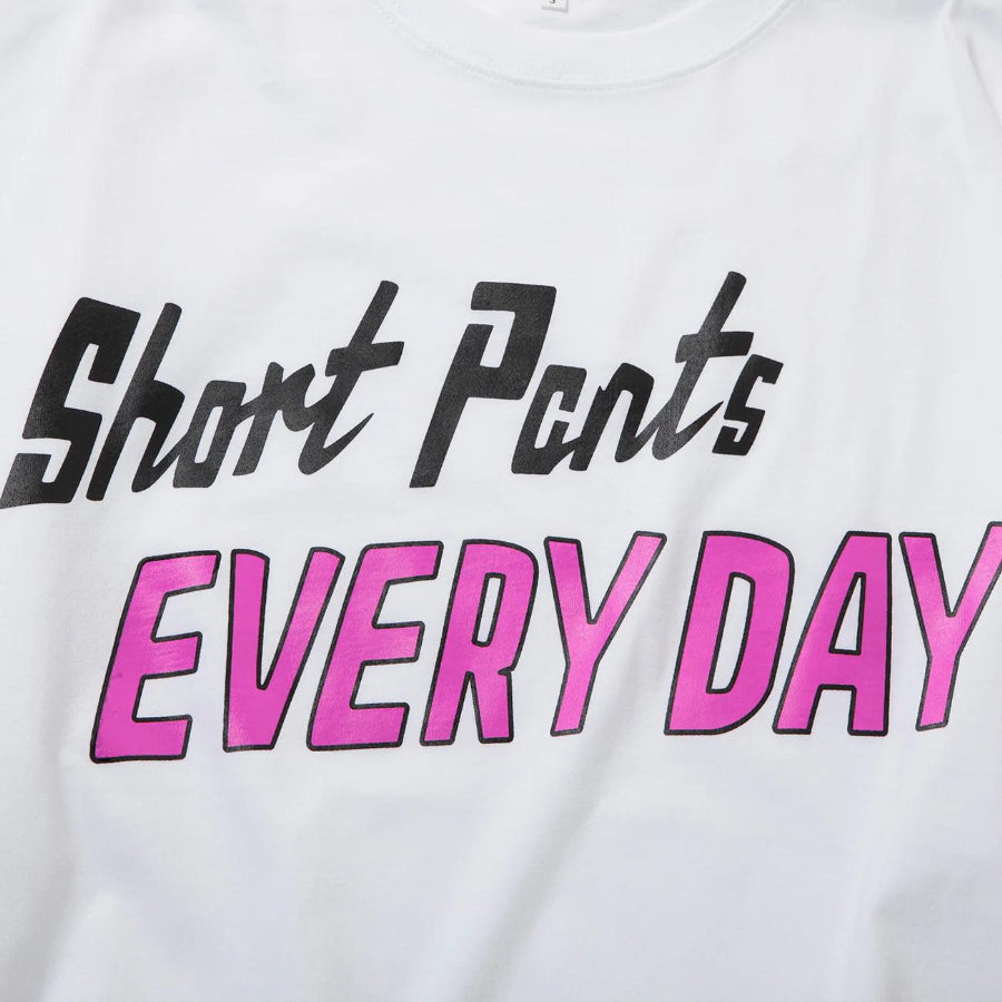 SHORT PANTS EVERY DAY (ショートパンツエブリデイ) / 長袖 Tシャツ / LEGEND SIGN 001 - WHITE × PURPLE / SPED-0067 / メンズ