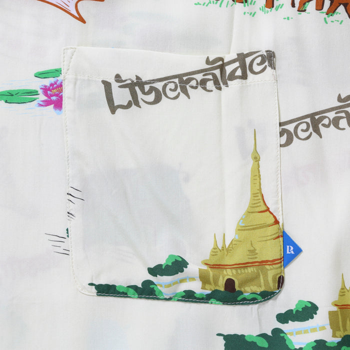 LIBERAIDERS(リベレイダース) / アロハシャツ / RAYON ALOHA SHIRT - WHITE / 702022401 / メンズ