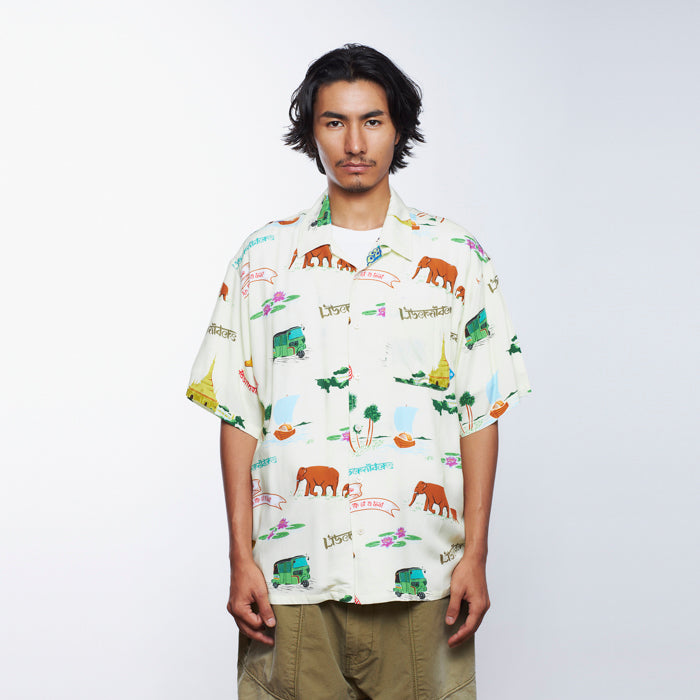 LIBERAIDERS(リベレイダース) / アロハシャツ / RAYON ALOHA SHIRT - WHITE / 702022401 / メンズ