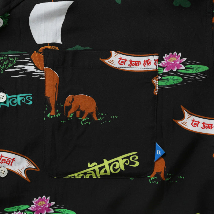 LIBERAIDERS(リベレイダース) / アロハシャツ / RAYON ALOHA SHIRT - BLACK / 702022401 / メンズ