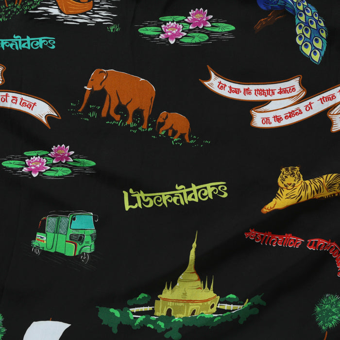 LIBERAIDERS(リベレイダース) / アロハシャツ / RAYON ALOHA SHIRT - BLACK / 702022401 / メンズ