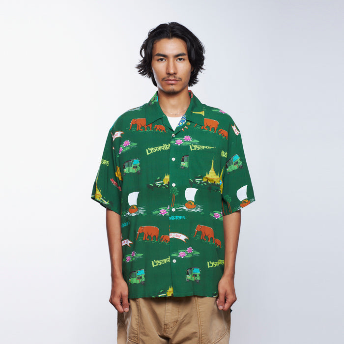 LIBERAIDERS(リベレイダース) / アロハシャツ / RAYON ALOHA SHIRT - GREEN / 702022401 / メンズ