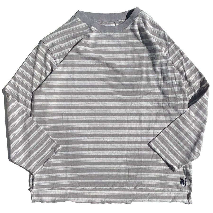 WAX(ワックス) / ロンT 長袖Tシャツ / STRIPE BAGGIES LONG TEE - GRAY / WX-0347 / メンズ THM
