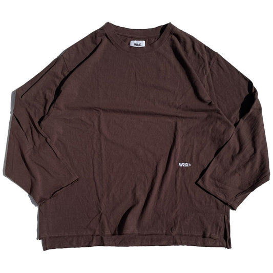 WAX(ワックス) / ロンT 長袖Tシャツ / BAGGIES LONG TEE - BROWN / WX-0348 / メンズ THM