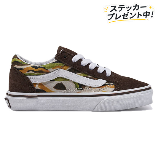 VANS バンズヴァンズ / キッズ スニーカー / OLDSKOOL - PAINTED CAMO BROWN x MULTI  / VN0005WVBF0 オールドスクール
