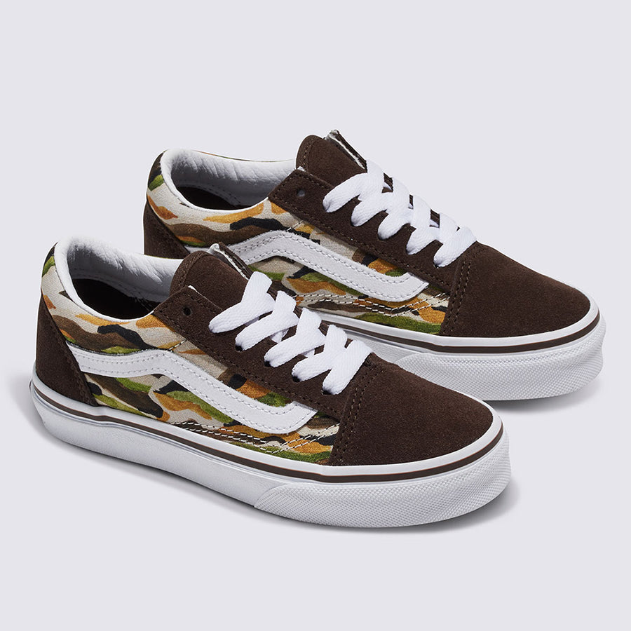 VANS バンズヴァンズ / キッズ スニーカー / OLDSKOOL - PAINTED CAMO BROWN x MULTI  / VN0005WVBF0 オールドスクール