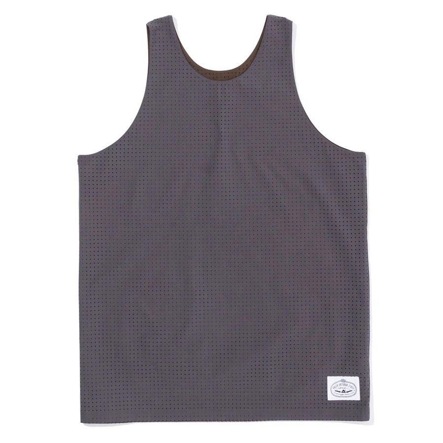 POLeR OUTDOOR STUFF(ポーラーアウトドアスタッフ) / リバーシブルタンクトップ / REVERSIBLE PUNCHING DRY TANK - GRAY/OLIVE / メンズ