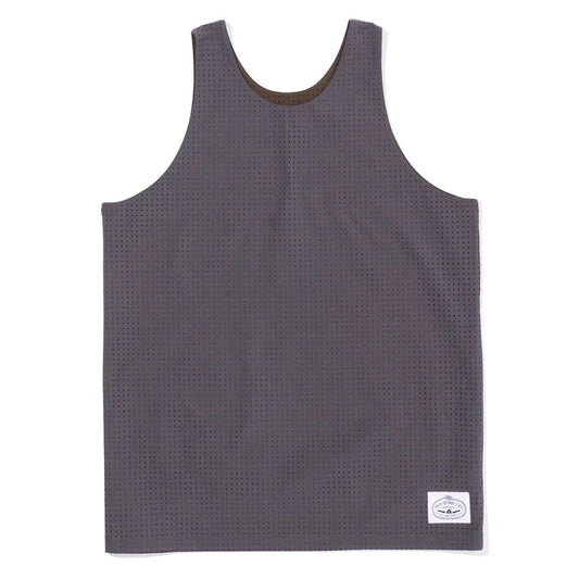 POLeR OUTDOOR STUFF(ポーラーアウトドアスタッフ) / リバーシブルタンクトップ / REVERSIBLE PUNCHING DRY TANK - GRAY/OLIVE / メンズ