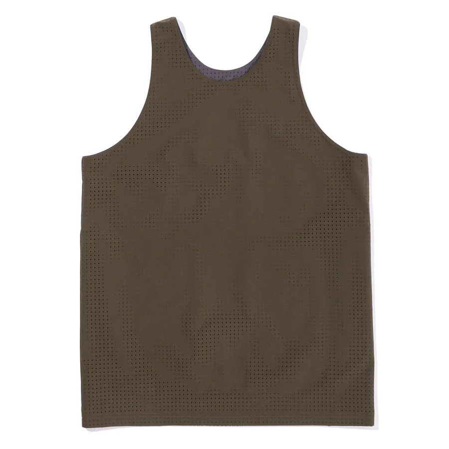 POLeR OUTDOOR STUFF(ポーラーアウトドアスタッフ) / リバーシブルタンクトップ / REVERSIBLE PUNCHING DRY TANK - GRAY/OLIVE / メンズ