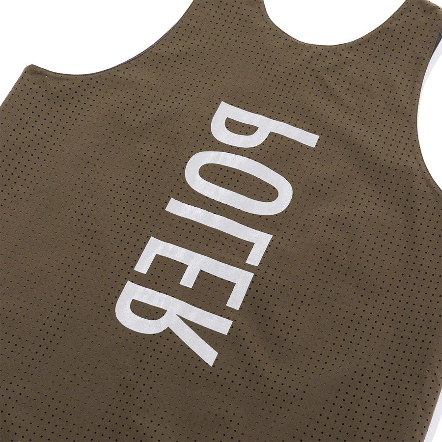 POLeR OUTDOOR STUFF(ポーラーアウトドアスタッフ) / リバーシブルタンクトップ / REVERSIBLE PUNCHING DRY TANK - GRAY/OLIVE / メンズ