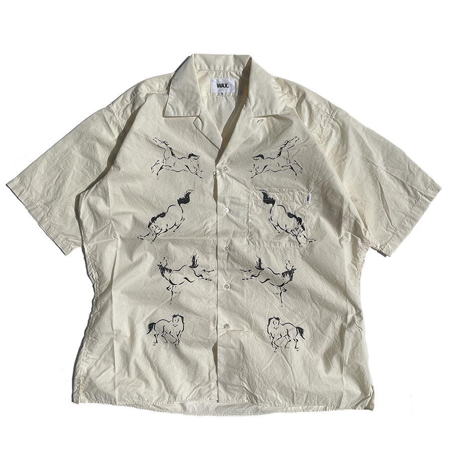 WAX(ワックス) / 半袖オープンカラーシャツ / 1978 open shirt - IVORY / WX-0342 / メンズ THM 日本製