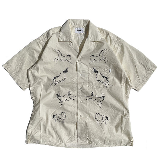 WAX(ワックス) / 半袖オープンカラーシャツ / 1978 open shirt - IVORY / WX-0342 / メンズ THM 日本製