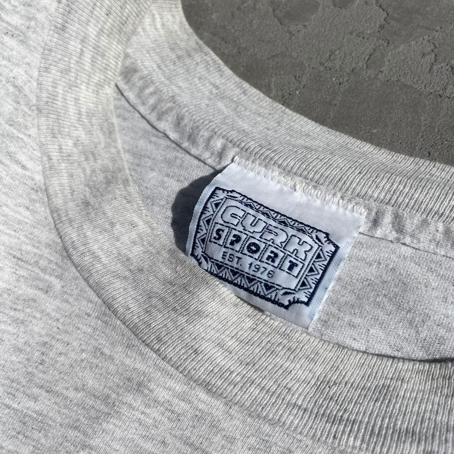 [90S USED]  JUST KICK IT / シングルステッチ 半袖Tシャツ /  ASH - XL / CYRK SPORT アメリカ製 サッカー
