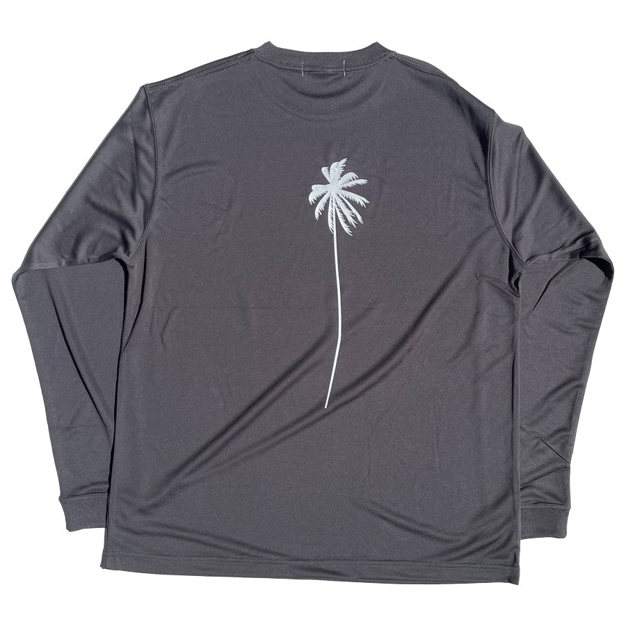 PACIFIC STANDARD TIME  / 長袖ドライTシャツ ロンT / ALWAYS DRY PALM TREE LS TEE - CHARCOAL