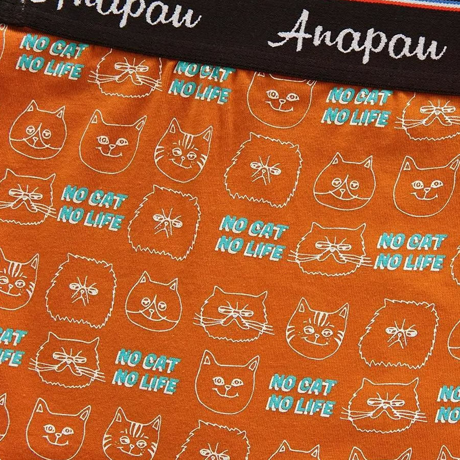 anapau  アナパウ / ボクサーパンツ 下着 アンダーウェア / P-2414 / NO CAT NO LIFE パンツ / PUMPKIN / メンズ