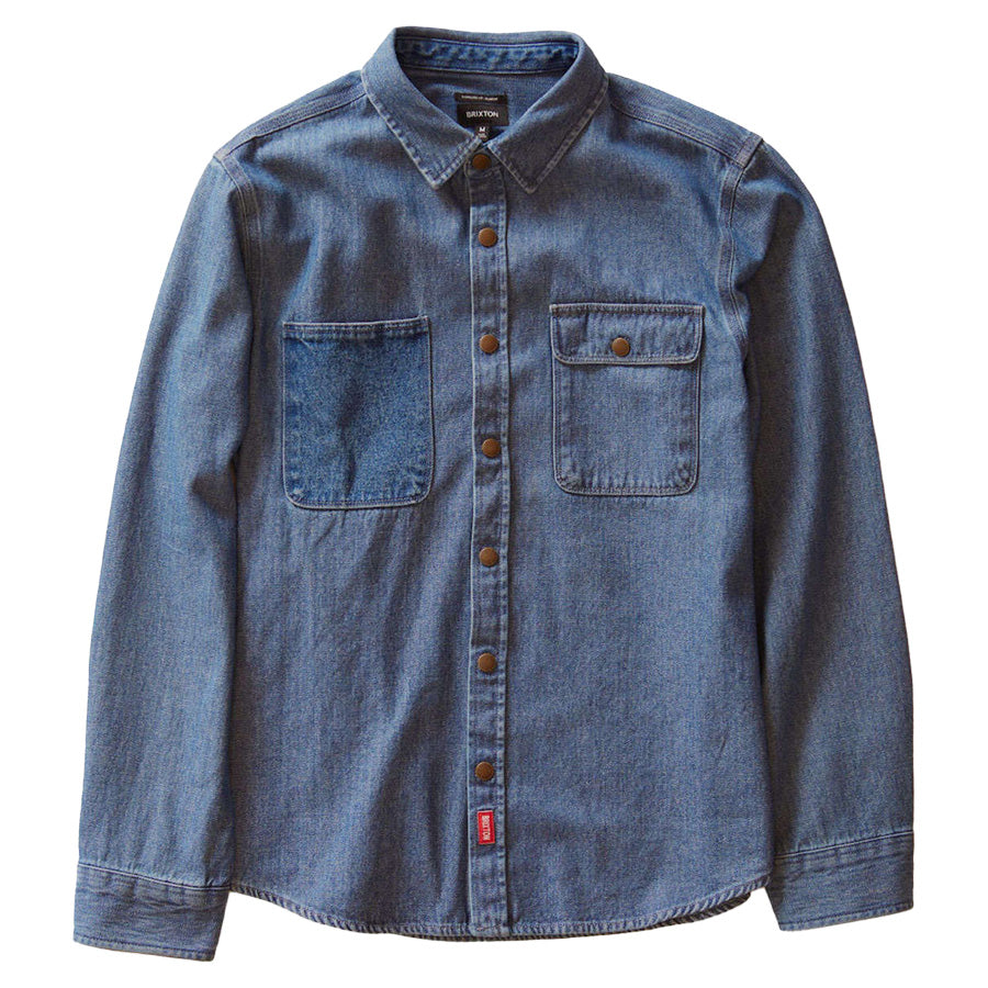 BRIXTON ( ブリクストン ) / 長袖 デニムシャツ / ASESEMBLY  OVERSHIRT - UNION HERRINGBONE / 01432-UNHRB / RELAXED FIT メンズ