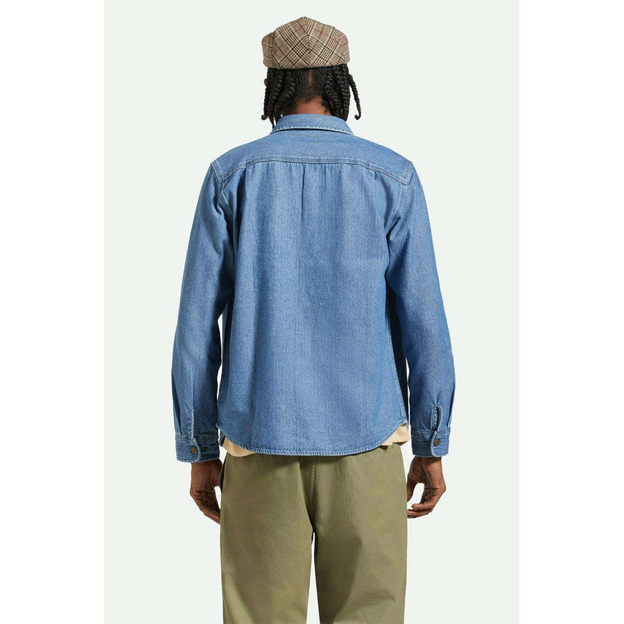BRIXTON ( ブリクストン ) / 長袖 デニムシャツ / ASESEMBLY  OVERSHIRT - UNION HERRINGBONE / 01432-UNHRB / RELAXED FIT メンズ