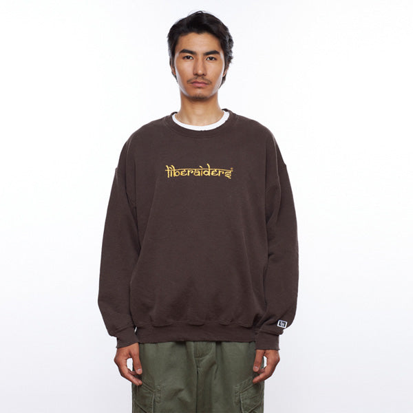 LIBERAIDERS(リベレイダース) / スウェットクルーネック トレーナー / EMBORIDERY LOGO CREWNECK - BROWN / 783112403 / メンズ