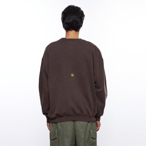 LIBERAIDERS(リベレイダース) / スウェットクルーネック トレーナー / EMBORIDERY LOGO CREWNECK - BROWN / 783112403 / メンズ