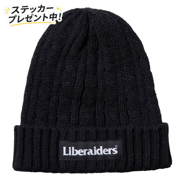 LIBERAIDERS(リベレイダース) / ビーニー ニット帽 / CABLE KNIT CAP - BLACK / 789062403