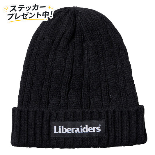 LIBERAIDERS(リベレイダース) / ビーニー ニット帽 / CABLE KNIT CAP - BLACK / 789062403