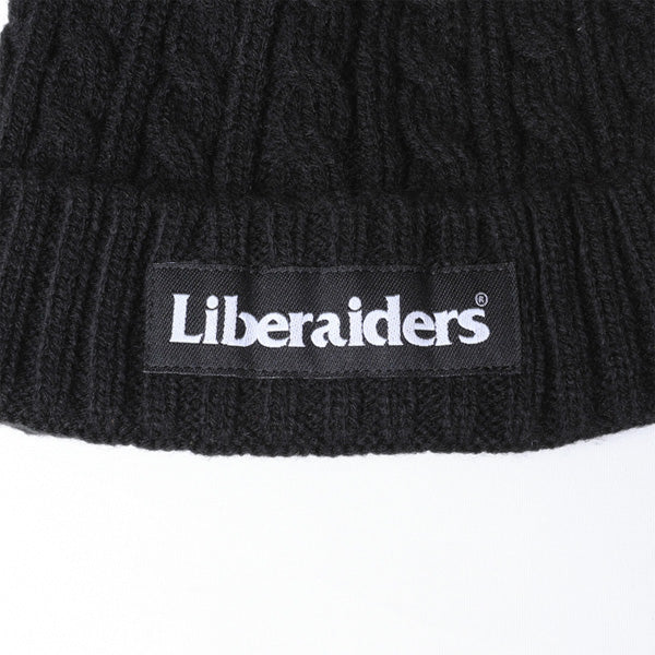 LIBERAIDERS(リベレイダース) / ビーニー ニット帽 / CABLE KNIT CAP - BLACK / 789062403