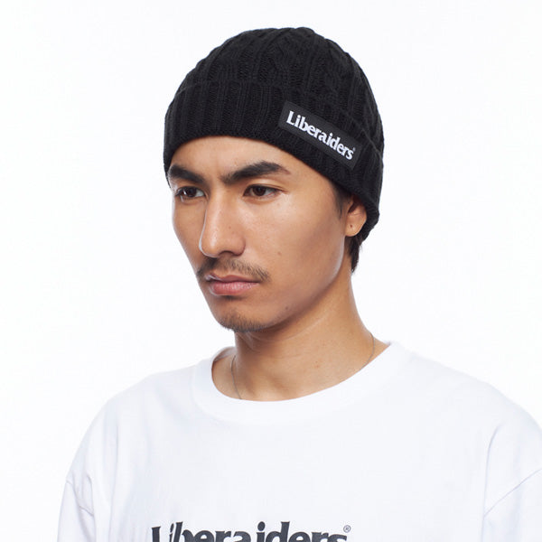 LIBERAIDERS(リベレイダース) / ビーニー ニット帽 / CABLE KNIT CAP - BLACK / 789062403