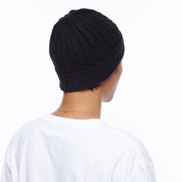 LIBERAIDERS(リベレイダース) / ビーニー ニット帽 / CABLE KNIT CAP - BLACK / 789062403