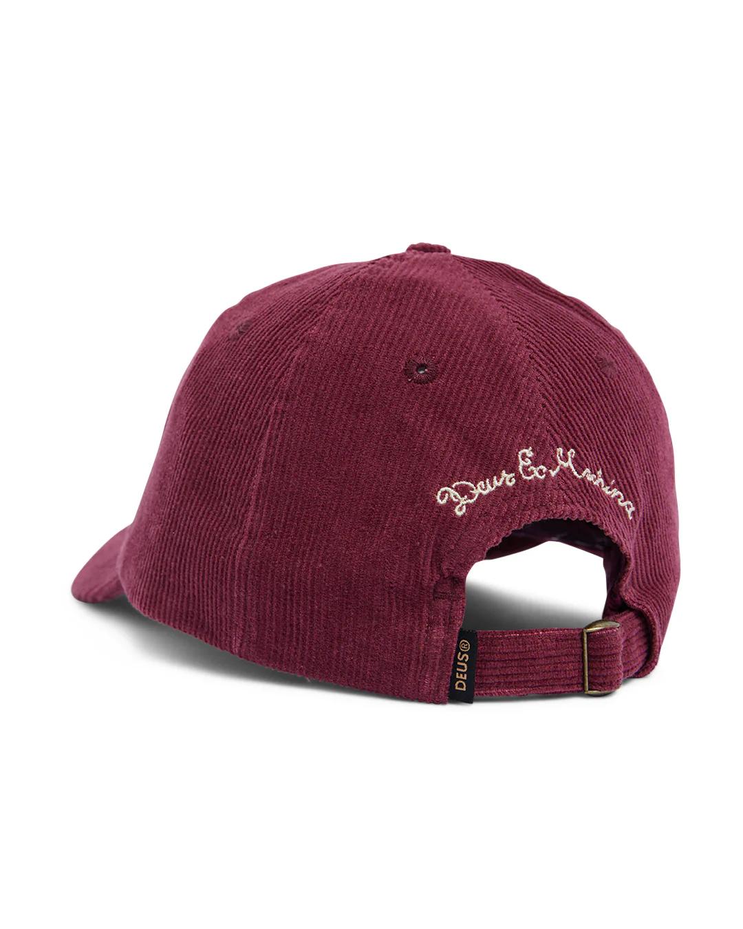 DEUS EX MACHINA ( デウスエクスマキナ ) / キャップ 帽子 / SHIELD CORD DAD CAP - BURGUNDY / DMF247624  / メンズ
