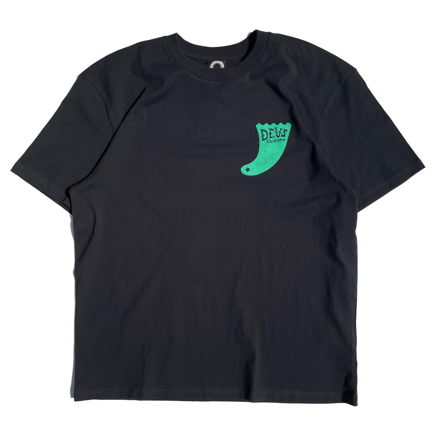DEUS EX MACHINA ( デウスエクスマキナ ) / 半袖 Tシャツ / SINGLE FIN TEE - BLACK / DMF241772 / メンズ
