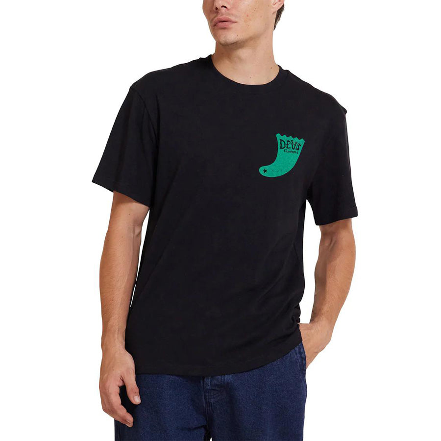 DEUS EX MACHINA ( デウスエクスマキナ ) / 半袖 Tシャツ / SINGLE FIN TEE - BLACK / DMF241772 / メンズ