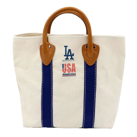 INFIELDER DESIGN x MLB /  トートバッグ / MLB TEAM LINE TOTE - LOS ANGELES DODGERS - BLUE / MLB-213-Dodgers  ドジャース