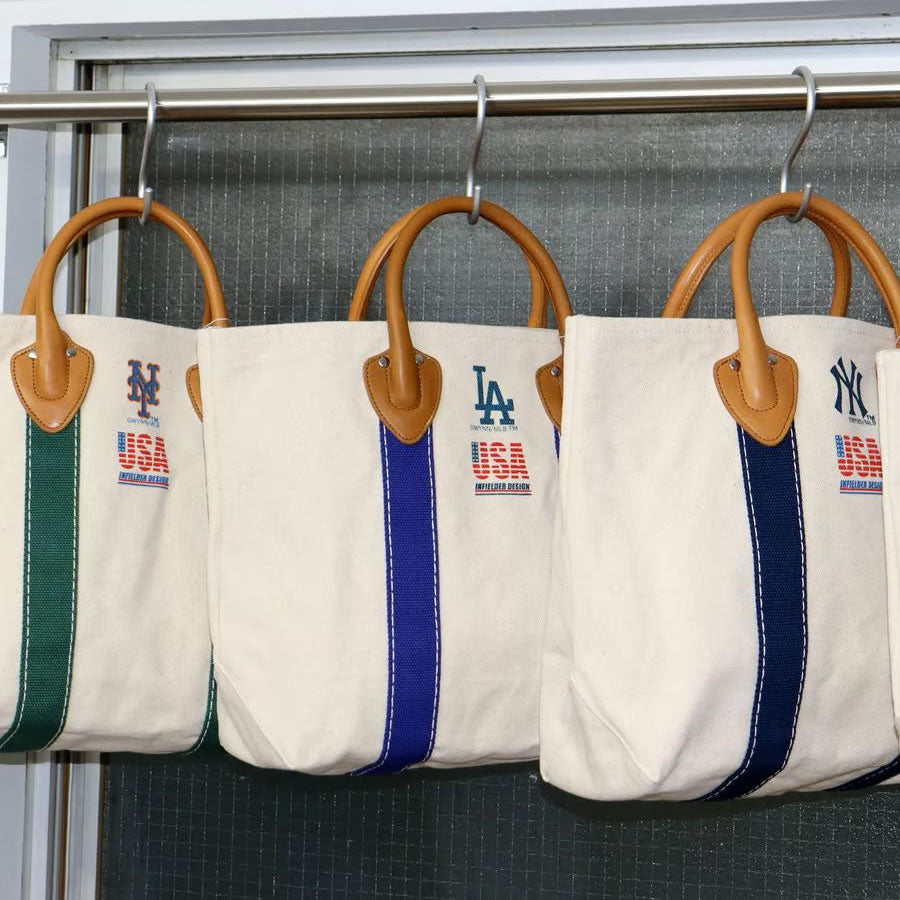 INFIELDER DESIGN x MLB /  トートバッグ / MLB TEAM LINE TOTE - LOS ANGELES DODGERS - BLUE / MLB-213-Dodgers  ドジャース