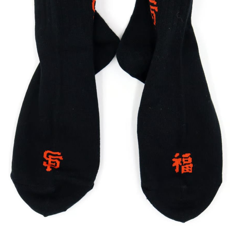 ROSTER SOX(ロスターソックス) x MLB / 靴下 クルーソックス / MLB FUKU SOCKS - BLACK / MLB-218-GIANTS