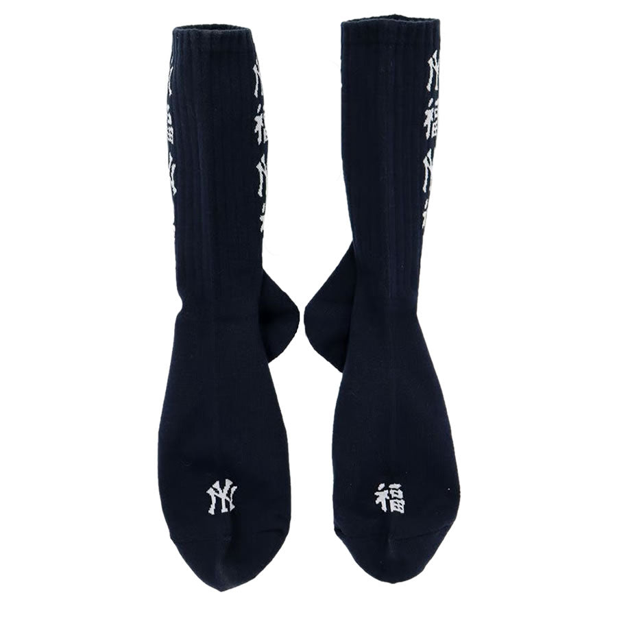 ROSTER SOX(ロスターソックス) x MLB / 靴下 クルーソックス / MLB FUKU SOCKS - NAVY / MLB-218-YANKEES