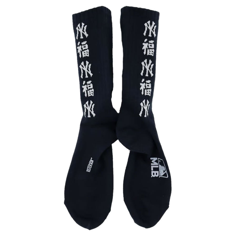 ROSTER SOX(ロスターソックス) x MLB / 靴下 クルーソックス / MLB FUKU SOCKS - NAVY / MLB-218-YANKEES