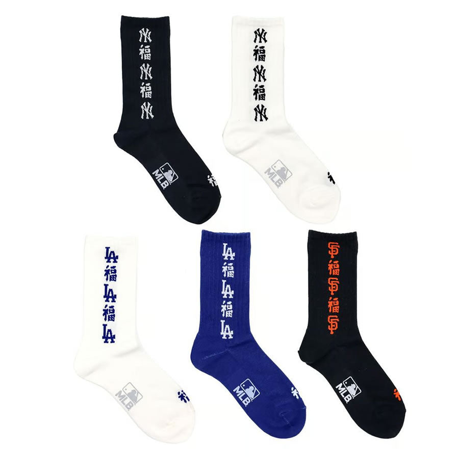 ROSTER SOX(ロスターソックス) x MLB / 靴下 クルーソックス / MLB FUKU SOCKS - NAVY / MLB-218-YANKEES
