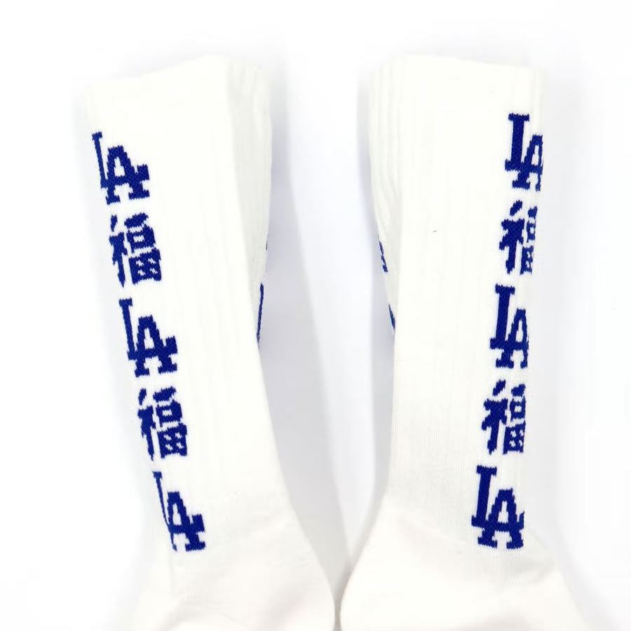 ROSTER SOX(ロスターソックス) x MLB / 靴下 クルーソックス / MLB FUKU SOCKS - WHITE / MLB-218-DODGERS  ドジャース